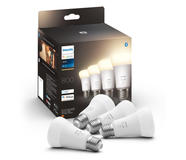 Philips Hue White Inteligentna Żarówka 4xE27 800lm - 709608 - zdjęcie